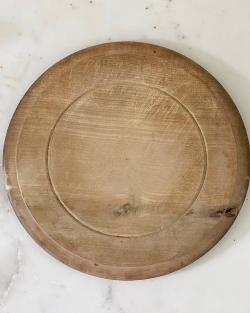 Antique English Bread Board - Wheat + Flowers