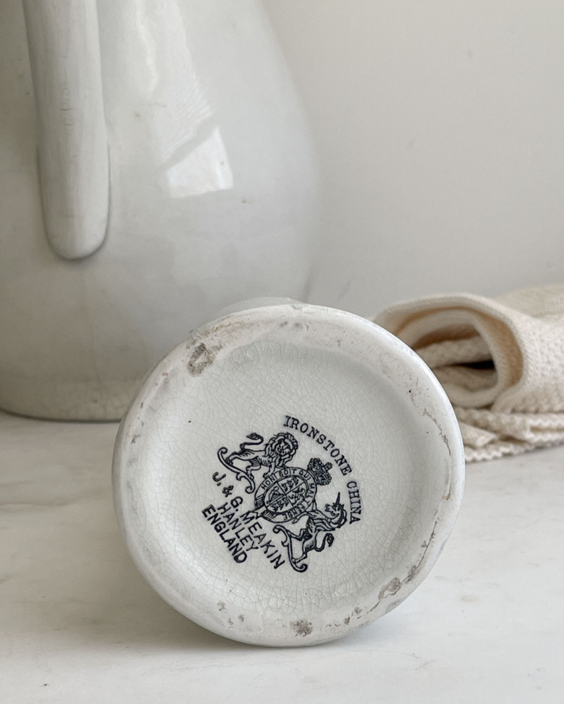 Antique Ironstone Toothbrush Holder