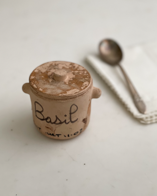 Vintage French Herb Pot - Basil