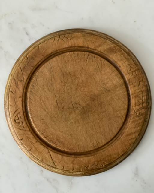Antique English Bread Board - Cross
