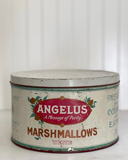 Vintage 5 lb Angelus Marshmallows Tin