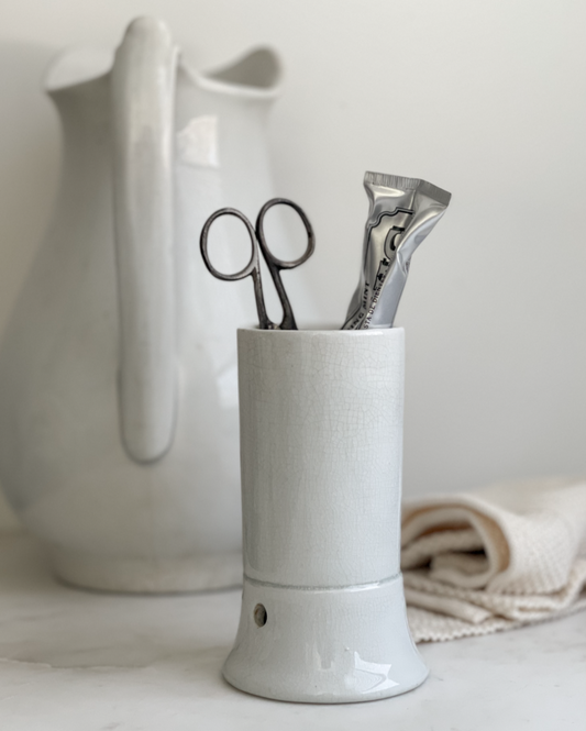 Antique Ironstone Toothbrush Holder